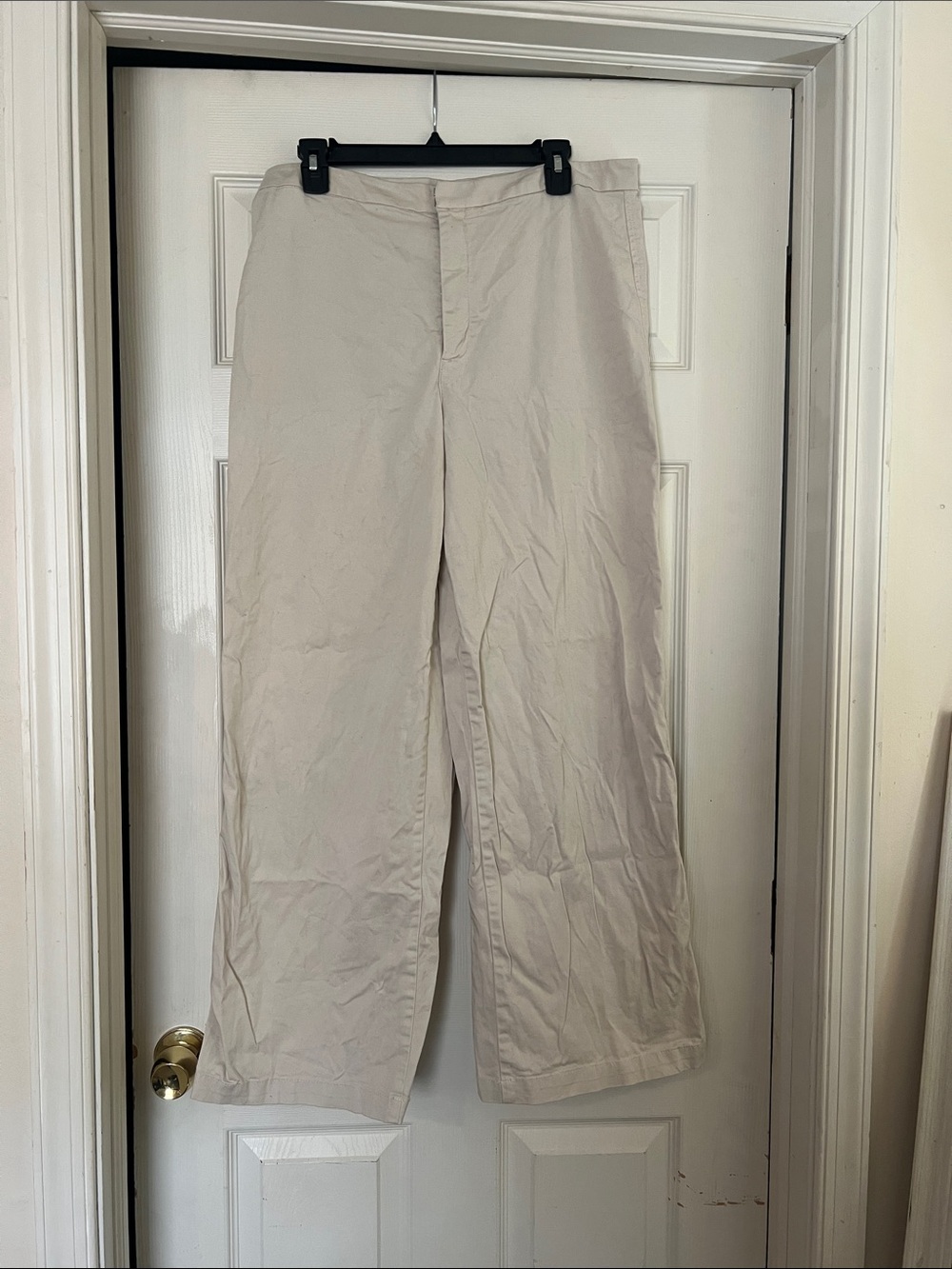 Express Wide-Leg Trousers in Light Beige